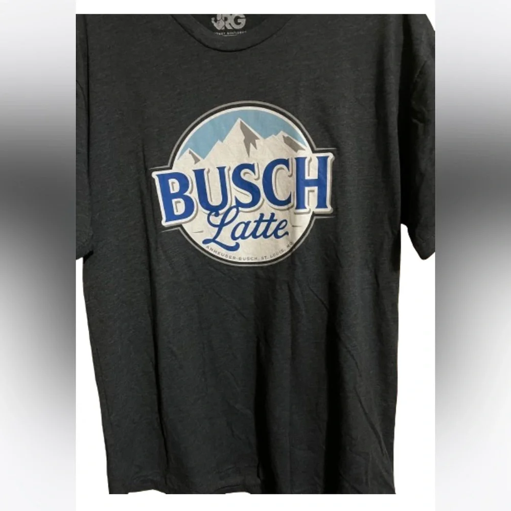Rowdy Gentleman Vintage Gray Busch Latte SS Tee Shirt Size L Casual Lightweight - Picture 5 of 6